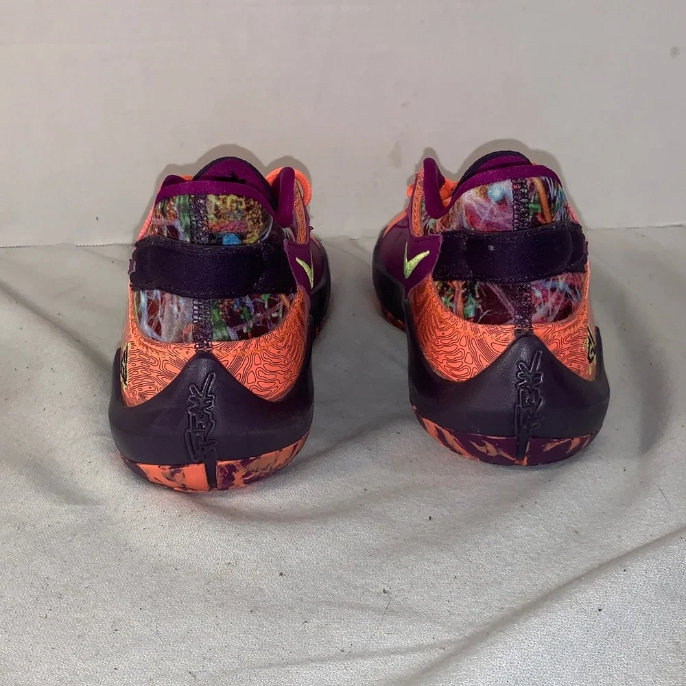 Nike Kids Zoom Freak 2 ‘Bright Mango’ Neon Pink/Purple/Lime Basketball Sneakers